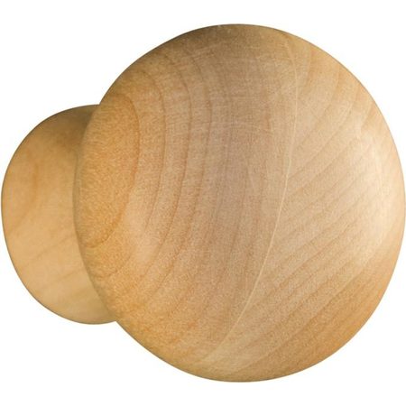 OSBORNE WOOD PRODUCTS 1 1/2 x 1 1/2 Traditional Knob in Hickory 30010H
